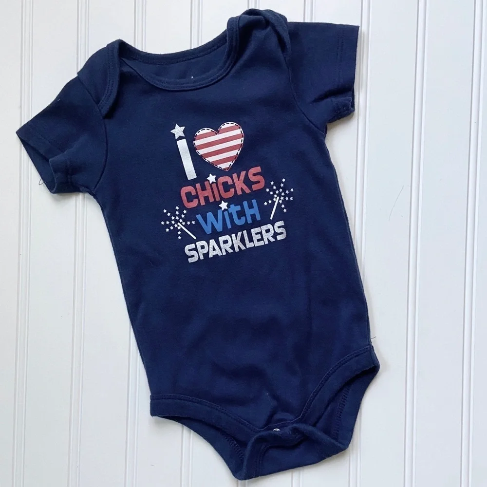 Chicks with Sparklers onesie